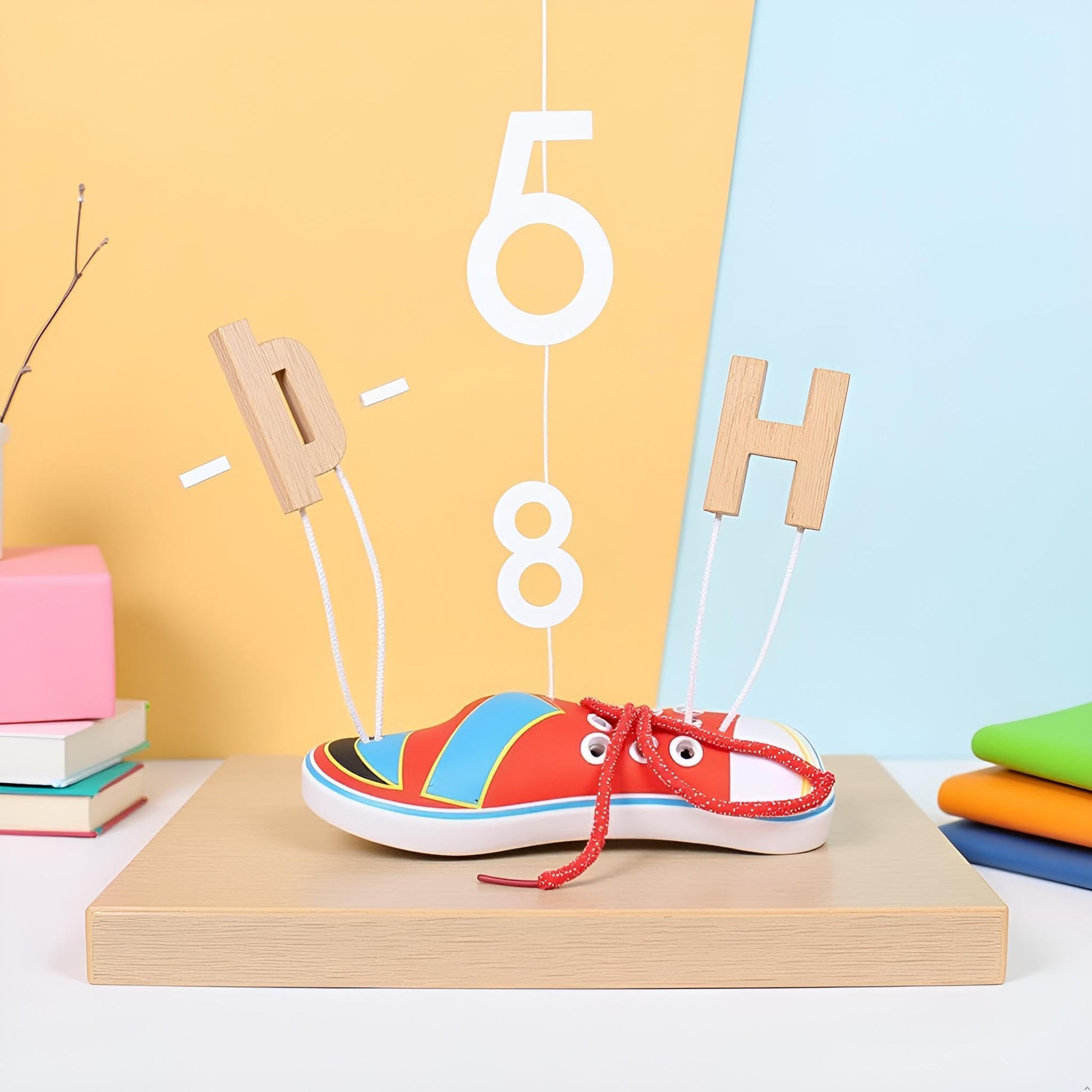 Shoe Tying Practice, Wooden Learn to Tie Your Own Shoes Threading Lacing Shoes Training Early Learning Kits | Threading Lacing Shoes Training Board