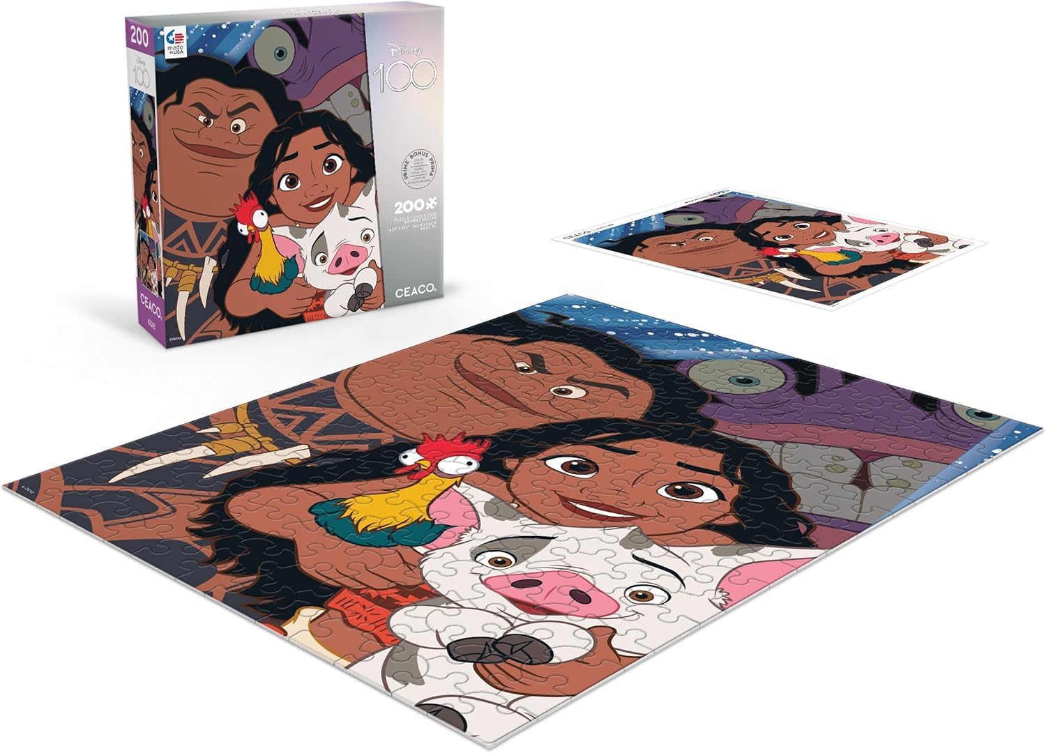 Ceaco - Disney's 100th Anniversary - Moana - Selfies - 200 Piece Jigsaw Puzzle