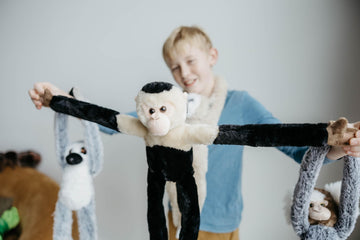The Petting Zoo Hanging Ring-Tailed Lemur Stuffed Animal Plushie, Gifts for Kids, Wildlife Animals, Lemur Plush Toy 20 Inches