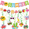Summer Party Decorations Colorful Hello Summer Banner Summer Beach Pool Hanging Swirls Summer Vacation Garland Pool Summer Holiday Beach Party