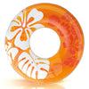 INTEX 59251EP Clear Tropical Inflatable Tube: Floral Graphic Design - 36" Diameter - 132lb Weight Capacity - One Tube - Color May Vary