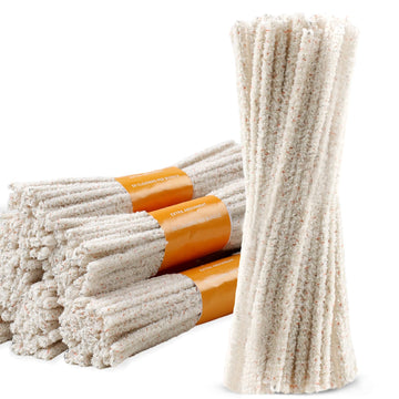Phinus 300 Pack Pipe Cleaners Pipe, 6-Inch Pipe Cleaners Bulk, Cotton and Plastic Pipe Cleaner, Pipecleaners for Removing Tar & Resin, Pipe Cleaners