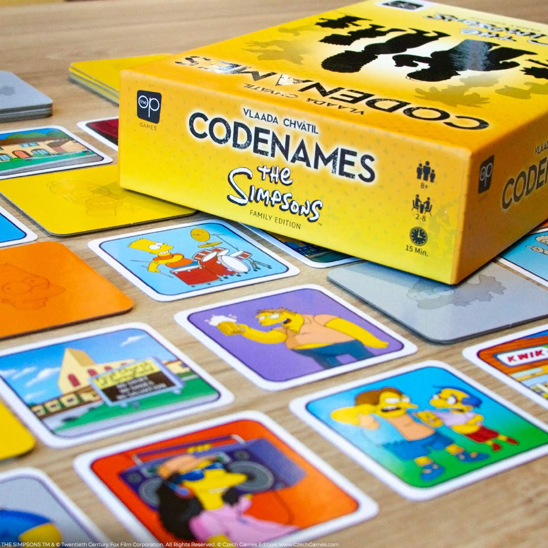 Codenames The Simpsons Edition | Featuring Artwork from Your Favorite Simpsons Seasons | Officially Licensed Simpsons Game | Codenames Family Board