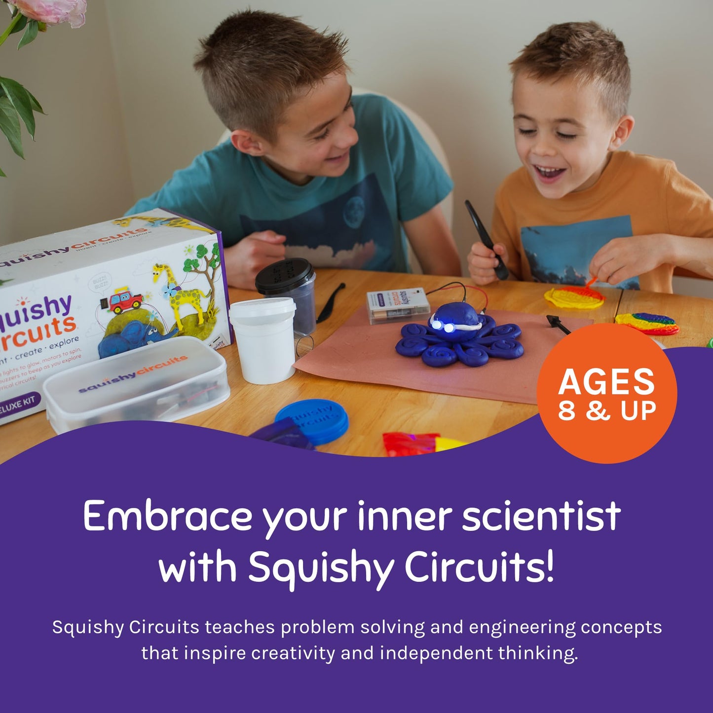 Squishy Circuits Deluxe Kit - Explore Electrical Circuits with Play Dough - STEM Science Kits for Kids Age 8-12 - Fun and Educational at Home