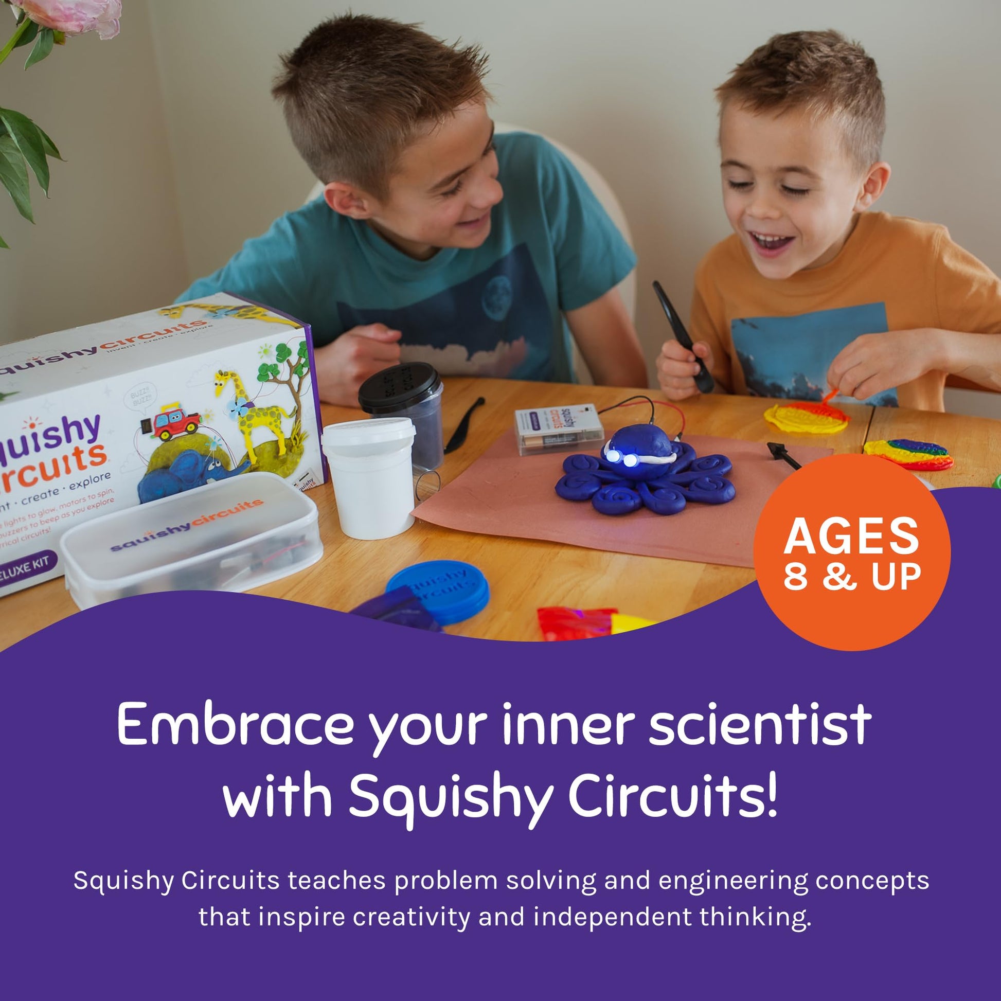 Squishy Circuits Deluxe Kit - Explore Electrical Circuits with Play Dough - STEM Science Kits for Kids Age 8-12 - Fun and Educational at Home