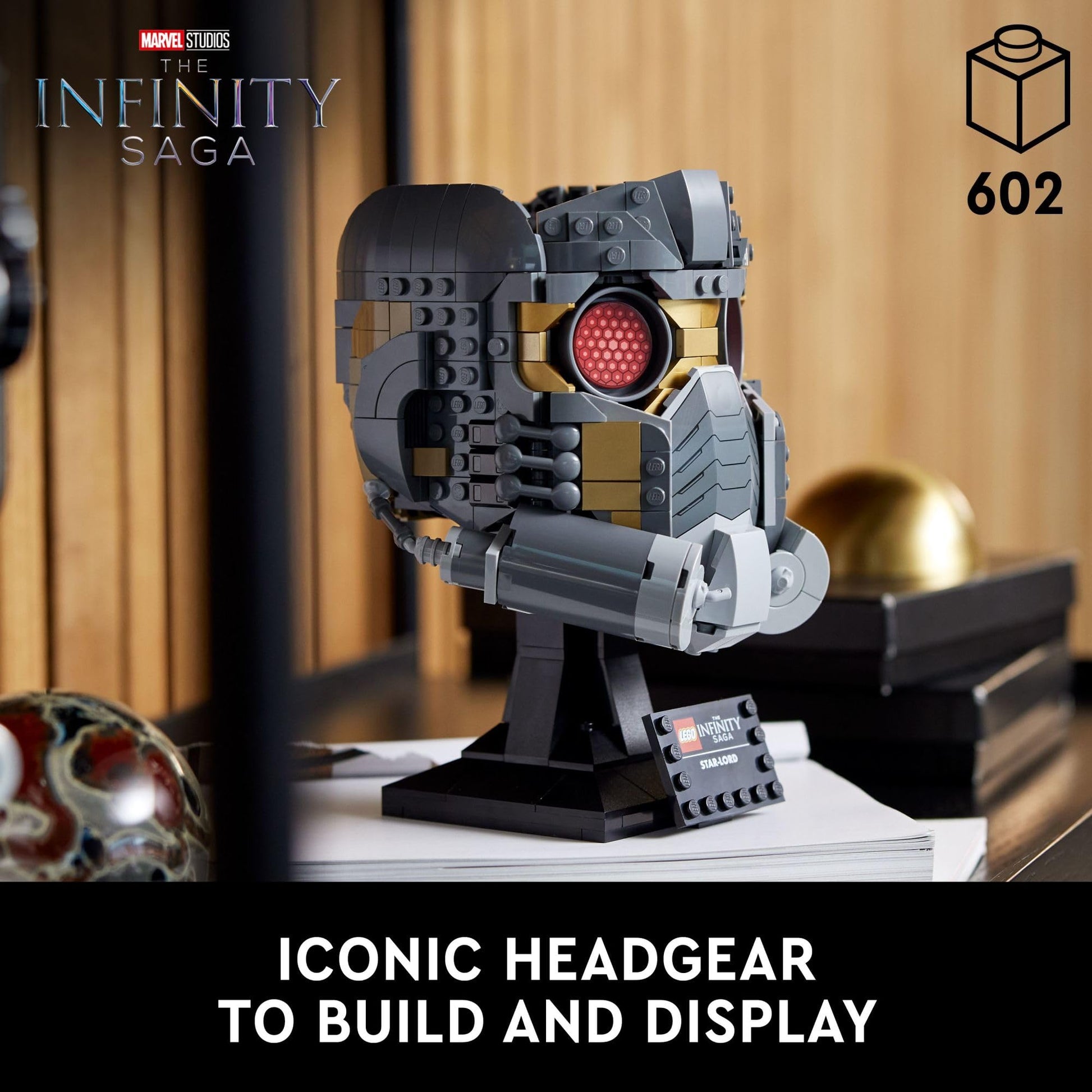 LEGO Marvel Star-Lord's Helmet Set 76251, Collectible Model Kit for -Adults to Build, Home Décor Creative Activity, Gift Idea