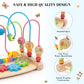Bead Maze for Babies, Wooden Educational Abacus Beads Circle Toddler Toys - Colorful Roller Coaster Activity Game,Great Gift for Babies Toddlers Girls