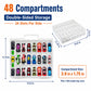 FULLCASE Toys Organizer Storage Compatible with Hot Wheels Car, Container for Matchbox Cars, Mini Toy, Small Dolls, Double Sided Carrying Box