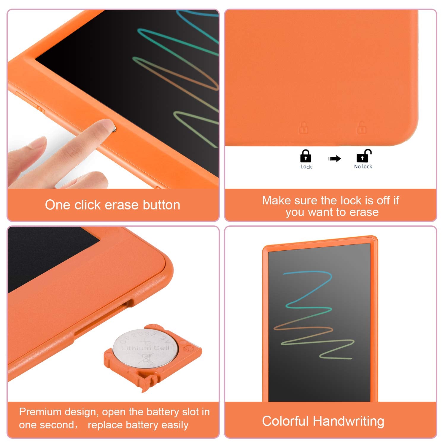 Drawing Pad LCD Writing Tablet for Kids Doodle Board with Bag, Electronic Digital Colorful Screen Drawing Tablet, LEYAOYAO Activity Games Gifts