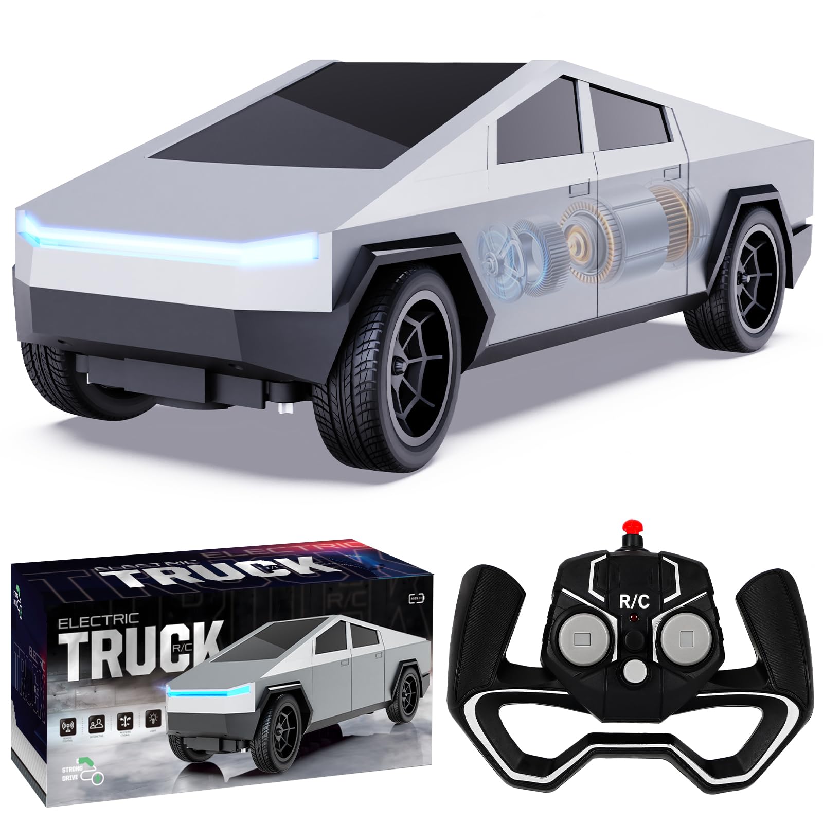 Innofans 1:24 Scale High-Speed Remote Control Car - All Terrain Electric Vehicle with LED Lights PCS, Extended Battery Life, for Boys Girls & Adults