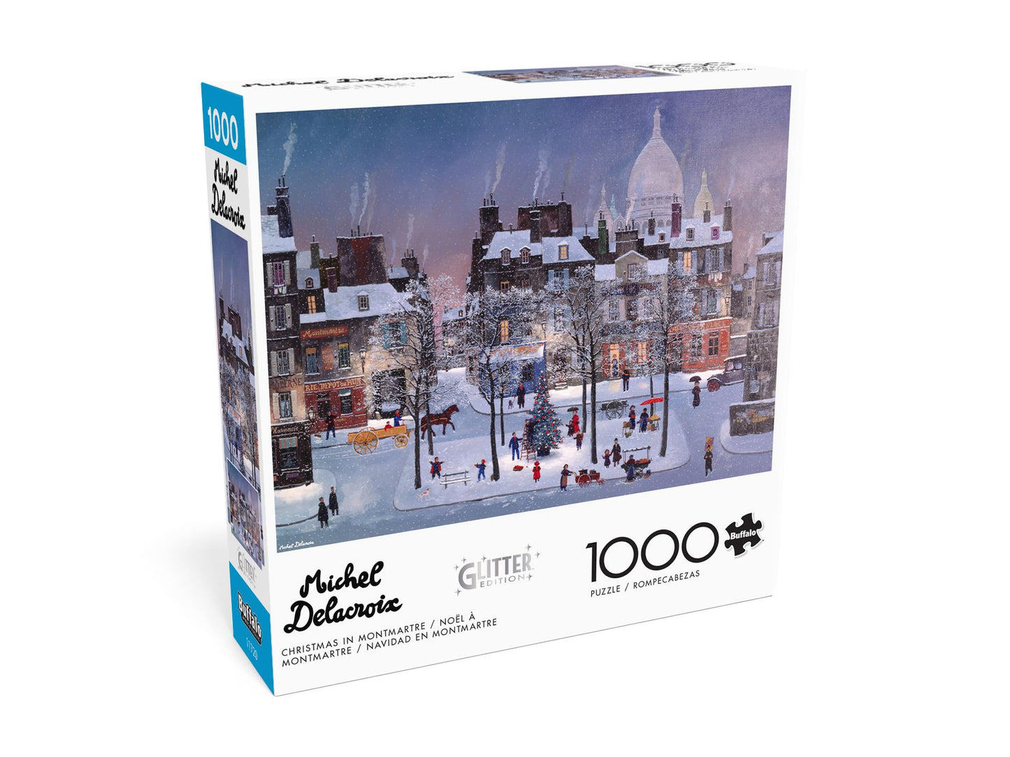 Buffalo Games - Christmas in Monmartre - 1000 Piece Glitter Jigsaw Puzzle