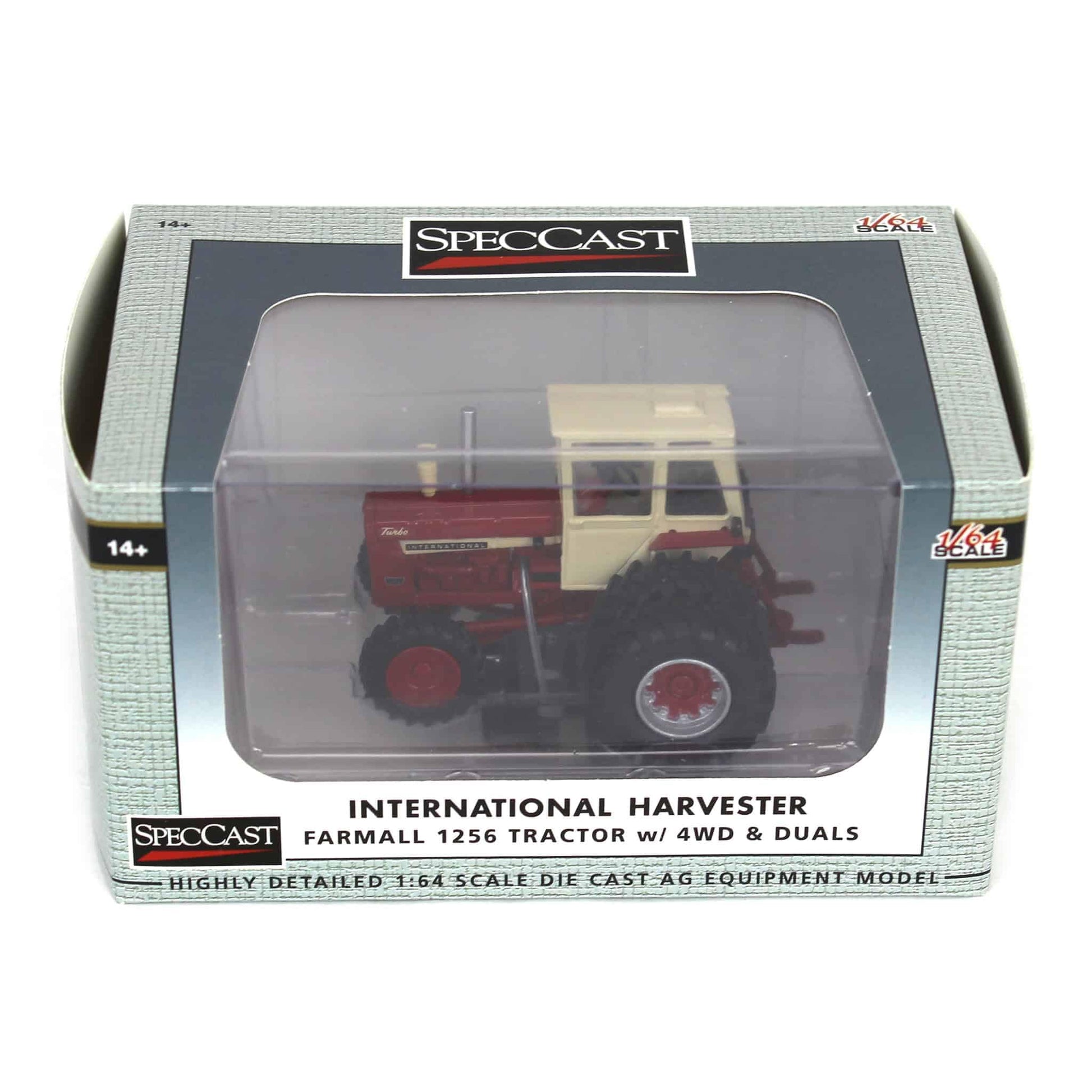 Spec Cast 1/64 IH Farmall 1256 4WD Tractor with Front Wheel Assist, Dual Rear Wheels & Cab ZJD1947