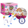 ZIMPLI - Glitter Slime Baff Pink with Inflatable Unicorn, 1 Bath or 4 Play Uses, Magically Turns Water into Thick, Colourful Slime, Fantasy Toys