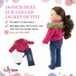 Emily Rose 18" Doll Pink Jacket Outfit Set - 3-Piece Faux Fur Collar Winter Coat with White Tee & Blue Jeans - Gift Boxed Clothes for 18 Inch Dolls