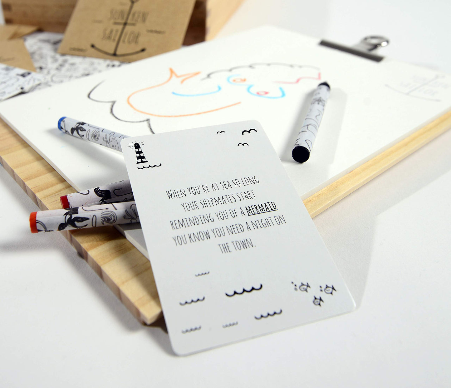 Buffalo Games - Sunken Sailor The Adult Party Game of Drawing and Deceit