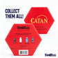 FanRoll Compatible with Catan Premium Robber & Metal Dice Set, Tiger's Eye