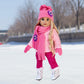 Ice Skating Fun - 6 Piece Outfit Fits 18 inch Doll (Doll Not Included)