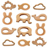 OSTTRPO 12-Pcs Baby Teether Toys,Wooden Teethers for Babies - Wooden Animal Toys, Teething Rings, Toddler Chew Toys?Baby Teething Rings and Wooden