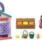 Mattel Disney Wish Micro Doll Playset, Dahlia’s Rosas Marketplace Portable Set with Dahlia Doll, Star Figure & 9 Accessories, Travel Toy