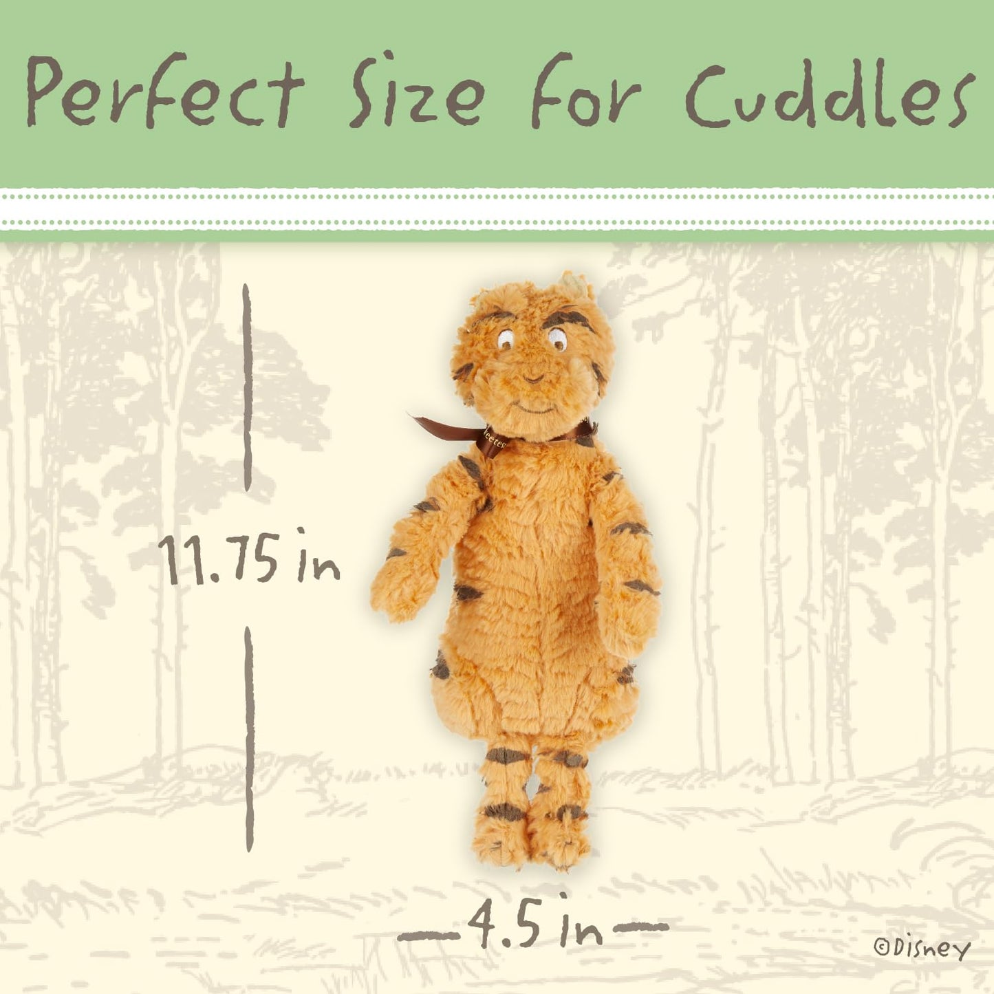 Disney Baby Classic Winnie the Pooh and Friends Stuffed Animal, Tigger 11.75 Inches, Orange, Black