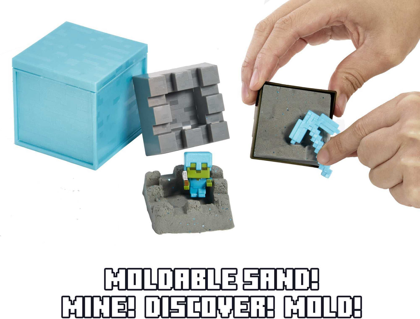 Mattel Minecraft Mini Mining Set, Elementals # 2, with Moldable Sand for Added Creativity, Environment Accessory and Mini Figure, Creative, Hands-on