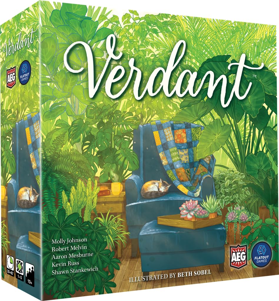 AEG & Flatout Games | Verdant - A Board Game for the Houseplant Collector | From the Creators of Cascadia | Easy to Learn | Quick to Play | Ages 10+ |