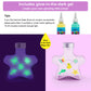 Kiditos Magic Water Elf Toy Squishy Making Kit - Glow-in-the-Dark, Color-Changing & 3 Glitter Powder - 12 Gels, 10 Molds, Jar with Lid - DIY Water