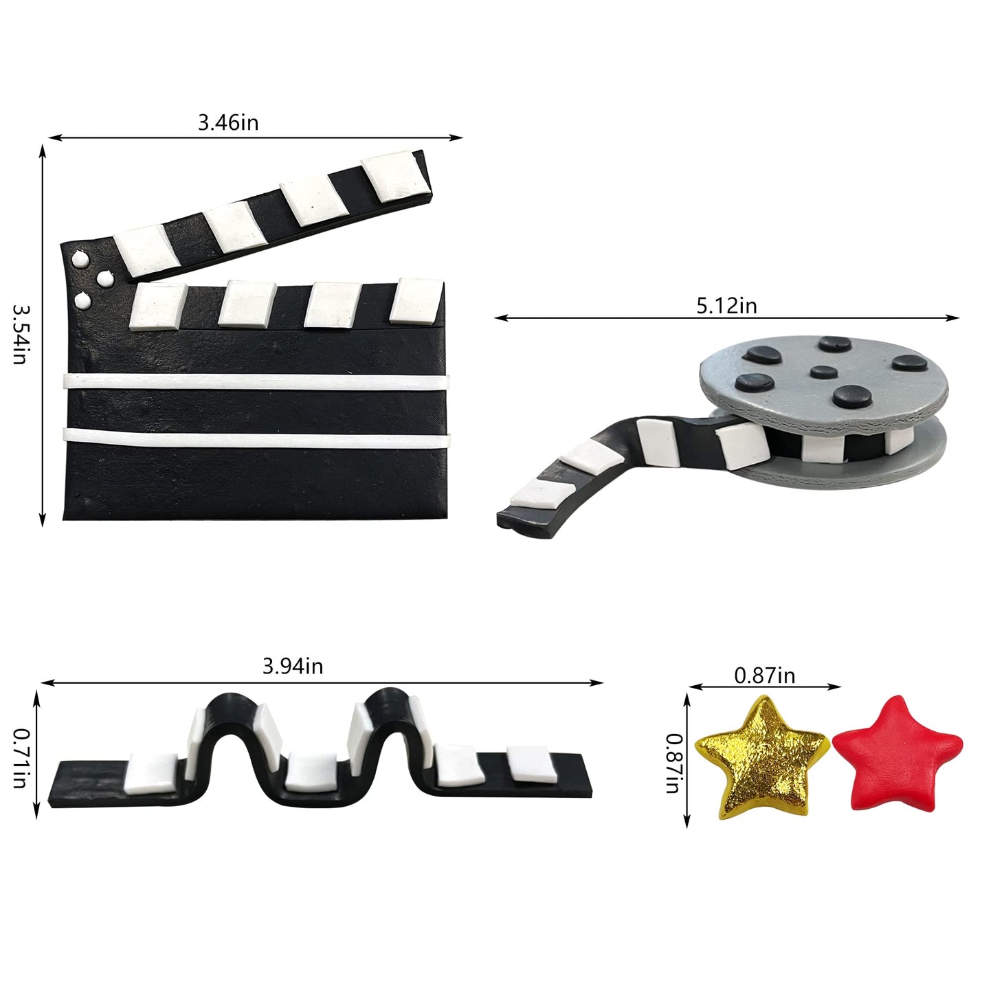 12 PCS Cake Topper Glitter Cupcake Toppers Picks Movie Night Birthday Party Decoration for Movie Theme Birthday Party Baby Shower Supplies