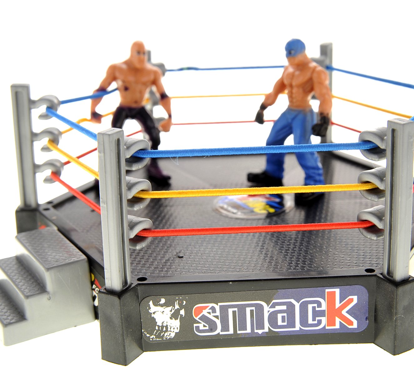 PowerTRC 32 Pcs Wrestling Toys for Kids, Wrestler Play Set with 2 Wrestle Rings Style, 12 Super Wrestlers, Many Realistic Accessories, Toy Figures