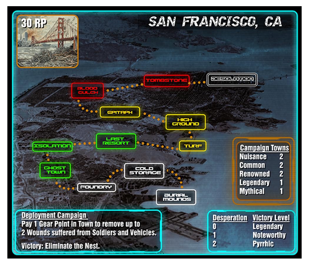 Dan Verssen Games Warfighter Chtorr Campaign #1 San Francisco Board Game Expansion. for Adults.