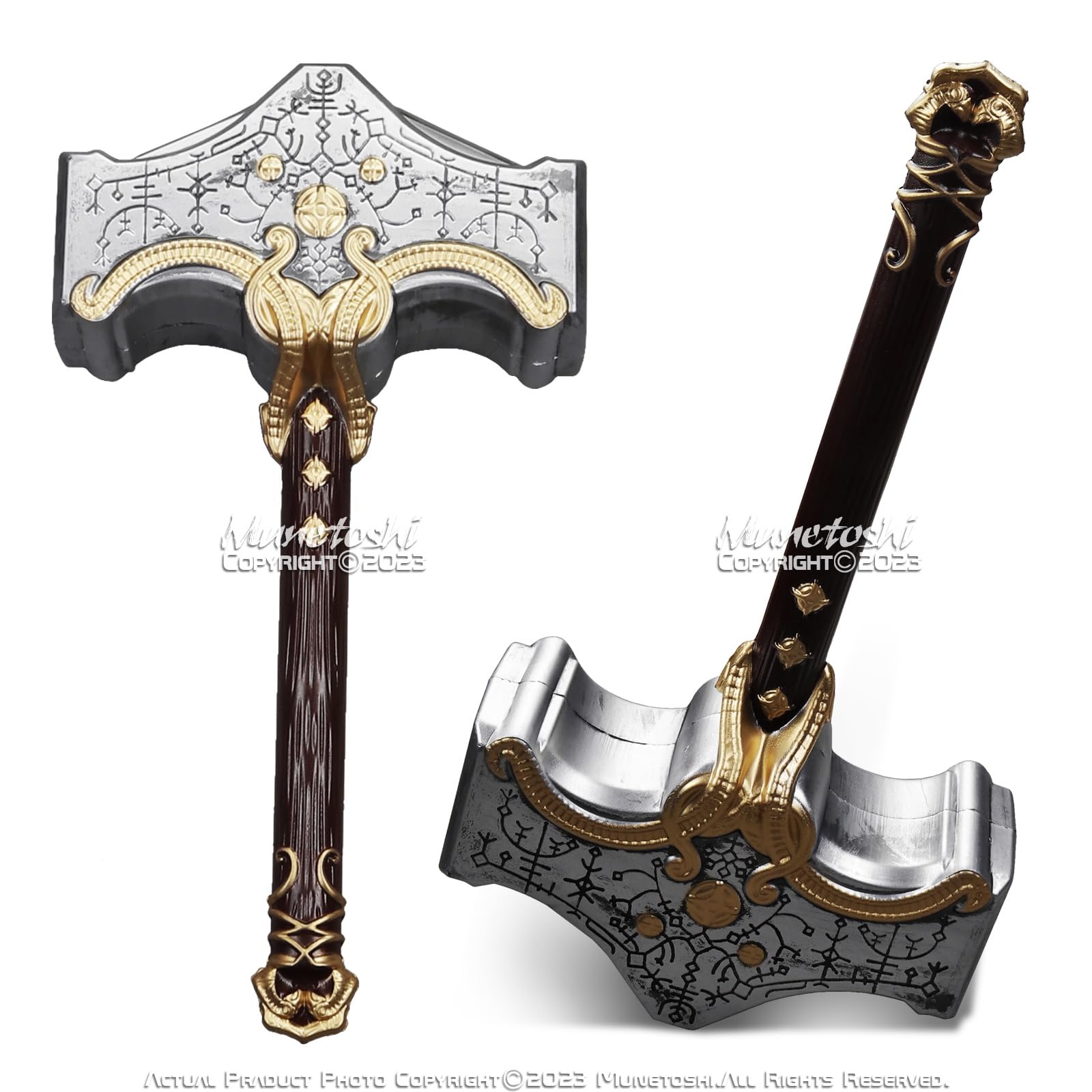 Munetoshi 19” Foam GoW Mjolnir Thor Hammer Aesir Norse God Video Game Fantasy Cosplay Prop
