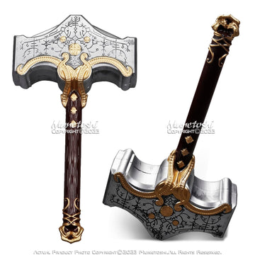 Munetoshi 19” Foam GoW Mjolnir Thor Hammer Aesir Norse God Video Game Fantasy Cosplay Prop