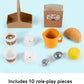 Fisher-Price Toddler Toy Laugh & Learn Coffee Café Musical Playset with Educational Songs & 10 Pretend Play Pieces for Kids Ages 18+ Months