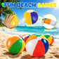 YANLIFY Beach Balls Rainbow Color Pool Toys for Swimming Pool, Summer Water Games Large Inflatable Beach Toys for Birthday Party (Beach Balls (4 PCS