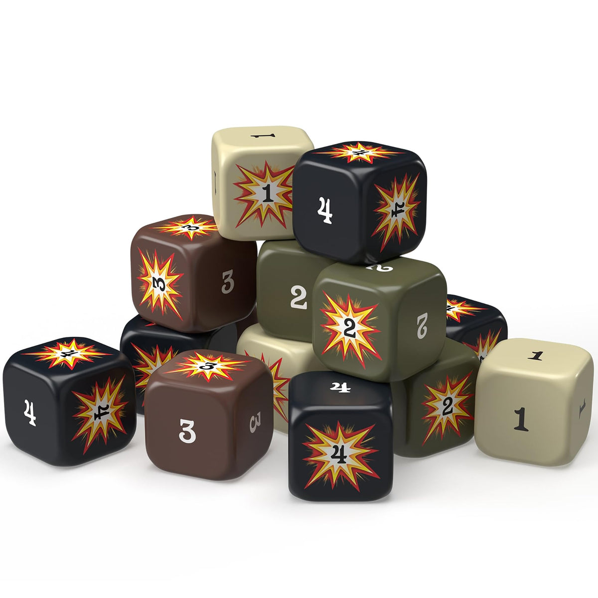 Renegade Game Studios Axis & Allies: Hit Dice - 72 Premium 16mm Dice