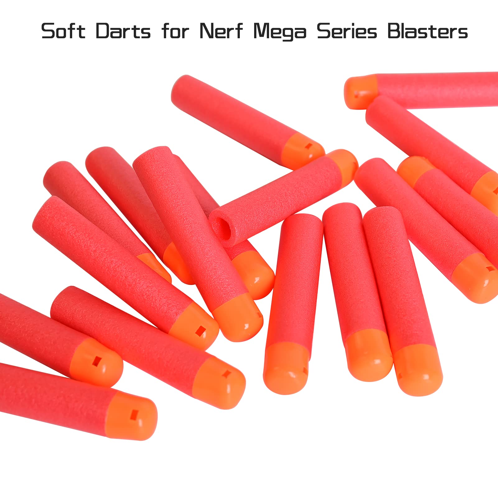 lififun Mega Dart Refill Pack 96 Pcs Compatible with Nerf N-Strike Mega Series Blasters, Red