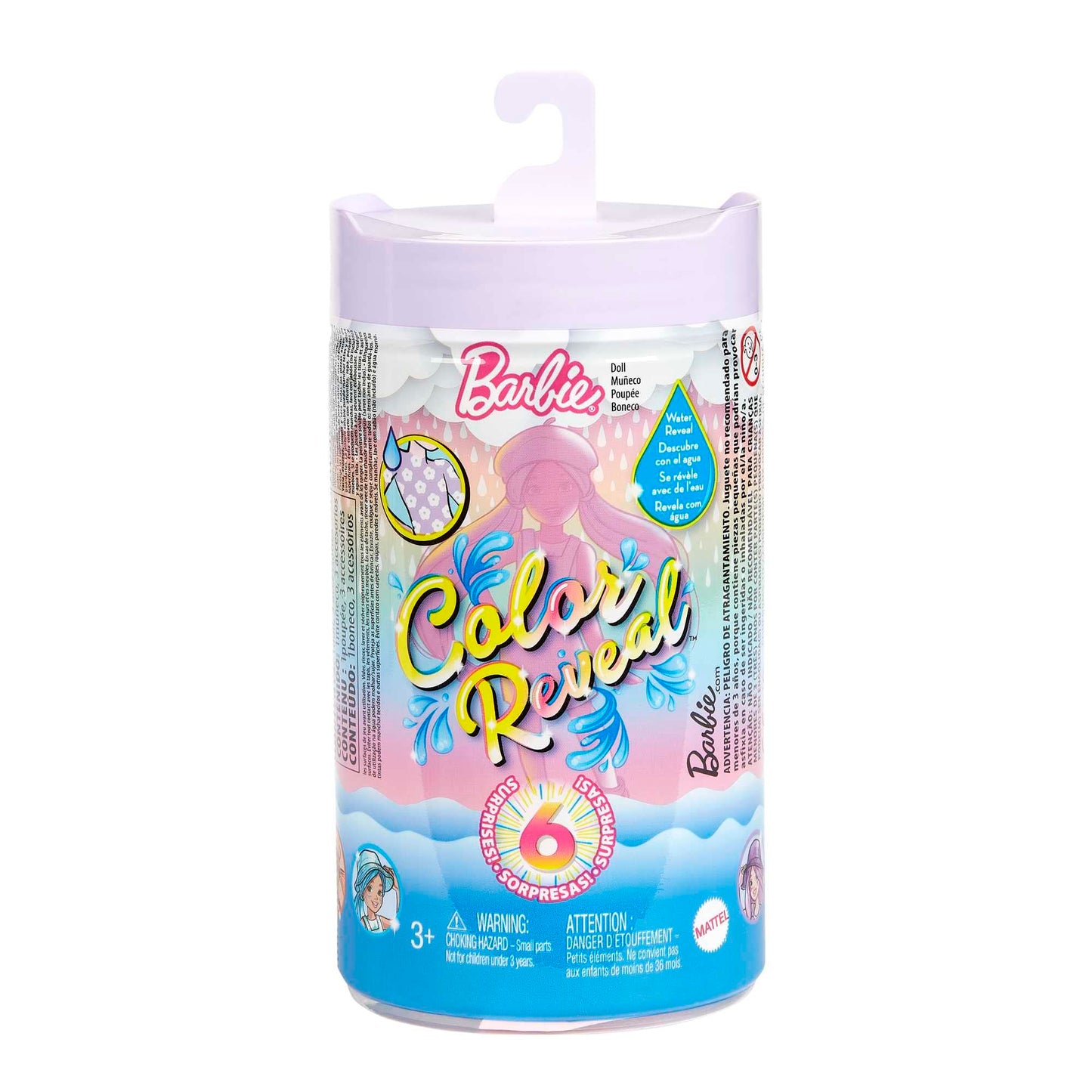 Barbie Color Reveal Chelsea Doll with 6 Surprises, Color Change and Accessories, Sunshine and Sprinkles