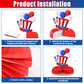9 Pieces 4th of July Honeycomb Centerpieces - Red Blue Patriotic Independence Day Table Decorations for USA Party, Memorial Day, Veterans Day, July