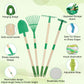16Pcs Kids Gardening Tools,2-in-1 Kids Garening Wheelbarrow Toys