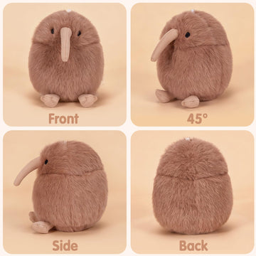 Niceup 4.5in Kiwi Bird Stuffed Animals Plush Cute Bird Plush Toys Keychain for Backpack
