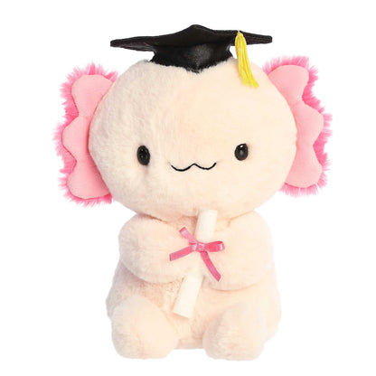 Aurora® Commemorative Graduation Excel Axolotl™ Stuffed Animal - Soft Keepsake for Graduates - A Gift of Affection to Express Congratulations - Pink