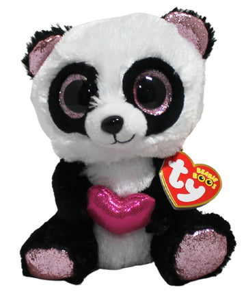 Ty Beanie Boo's-Plush Esme The Panda 15cm-TY36538, TY36538, White, Black, Pink, Small