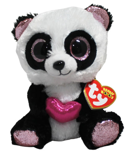 Ty Beanie Boo's-Plush Esme The Panda 15cm-TY36538, TY36538, White, Black, Pink, Small