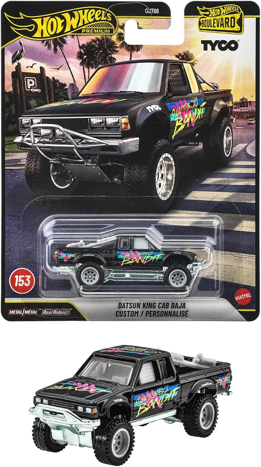 Hot Wheels Boulevard Dat Sun King Cab Baja Custom Ride On Toy Mini Car Ages 3+ Black JHW32