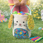 Crocodile Creek Color Your Own Easter Bunny Basket Craft Kit - Cotton Easter Basket with 6 Fabric Markers for Kids Ages 6+ - DIY Easter Activity