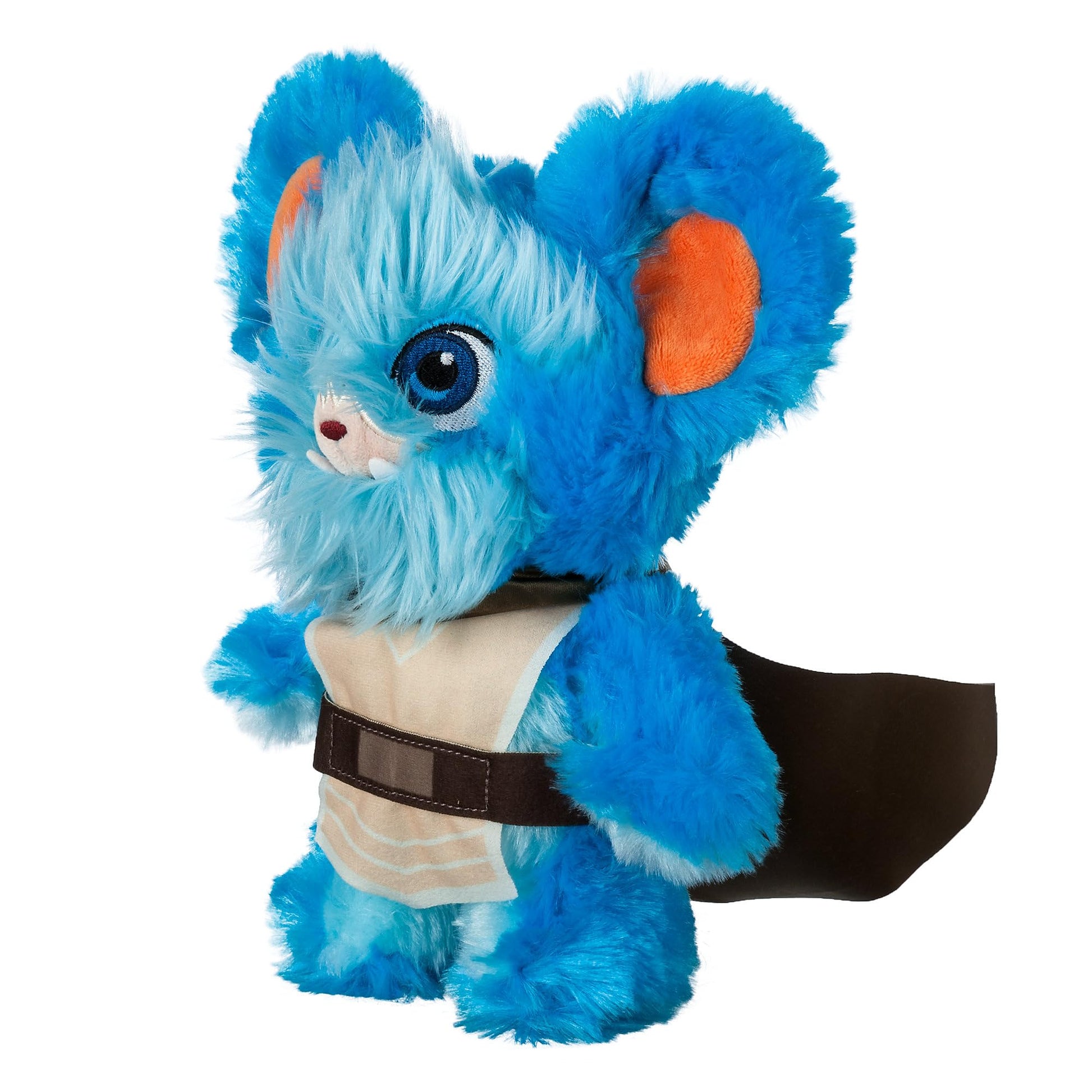 Disney Store Official Star Wars Nubs Plush - Star Wars Young Jedi Adventures Plush - Jedi Youngling with Blue Fluffy Fur & Detachable Cape - Cute