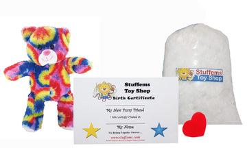Make Your Own Stuffed Animal Mini 8 Inch Rainbows The Bear Kit - No Sewing Required!
