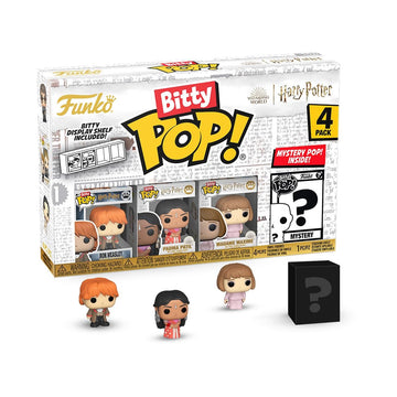 Funko Bitty POP HP GOF - Ron, 4-Pack and A Surprise Mystery Mini Figure - 0.9 Inch (2.2 Cm) - Harry Potter Collectable - Stackable Display Shelf