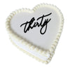30th Birthday Cake Topper - Acrylic "Thirty" Cake Charm for Milestone Birthday, Dirty 30 Party Decorations for Him & Her (Thirty)
