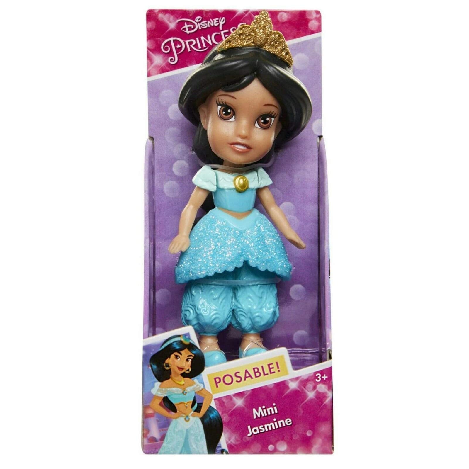 Jakks Pacific Disney Princess Aladdin-Jasmine Doll, Multi-Colour, 7.5 cm (84628)
